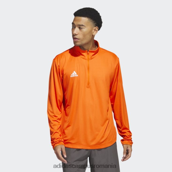 adidas campus romania sub lumini mânecă lungă 1/4 fermoar tricot top portocaliu bărbați portocaliu/alb J266N220918