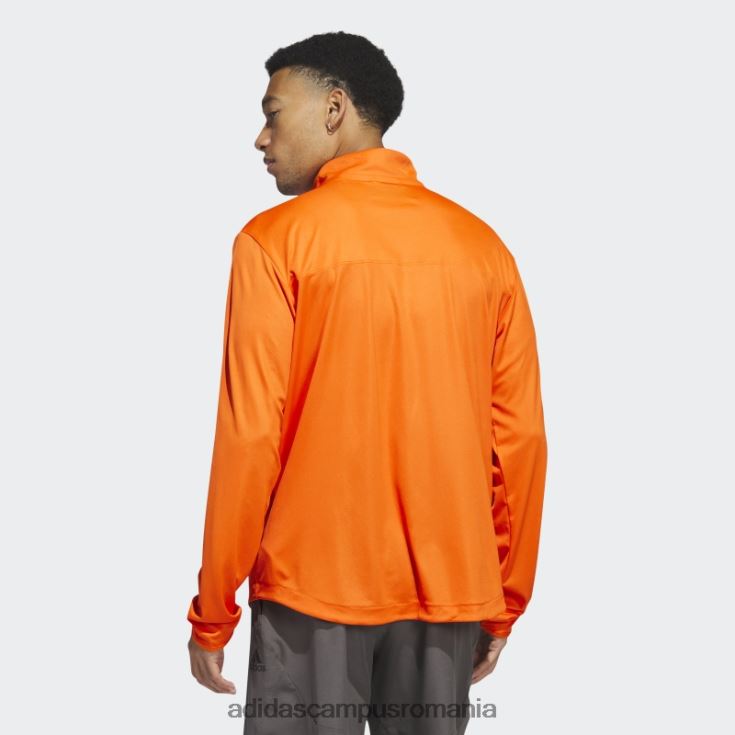 adidas campus romania sub lumini mânecă lungă 1/4 fermoar tricot top portocaliu bărbați portocaliu/alb J266N220918