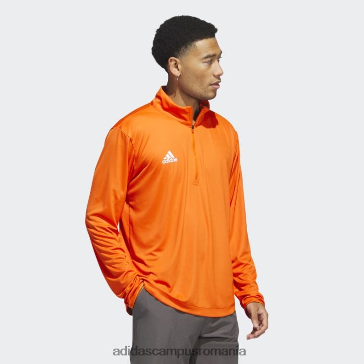 adidas campus romania sub lumini mânecă lungă 1/4 fermoar tricot top portocaliu bărbați portocaliu/alb J266N220918