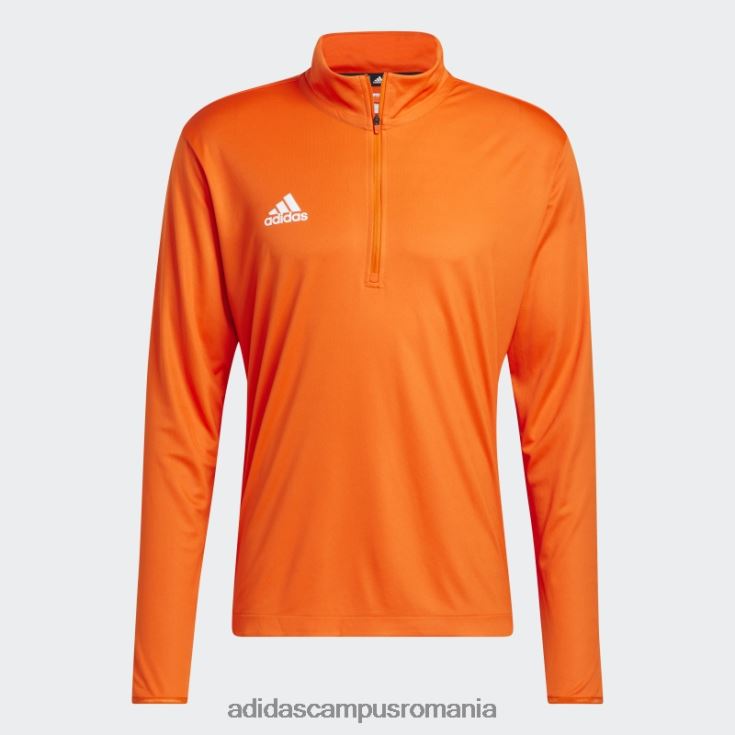 adidas campus romania sub lumini mânecă lungă 1/4 fermoar tricot top portocaliu bărbați portocaliu/alb J266N220918