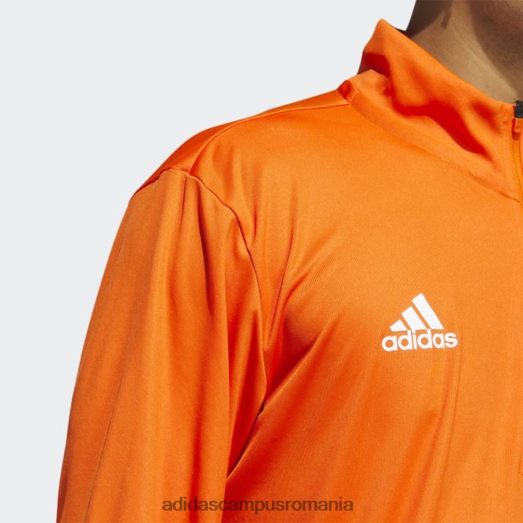 adidas campus romania sub lumini mânecă lungă 1/4 fermoar tricot top portocaliu bărbați portocaliu/alb J266N220918