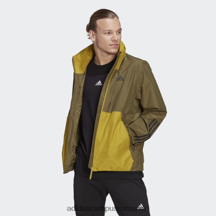adidas campus romania bsc 3-stripes rain.rdy jacheta verde oxid bărbați oxid verde J266N221428
