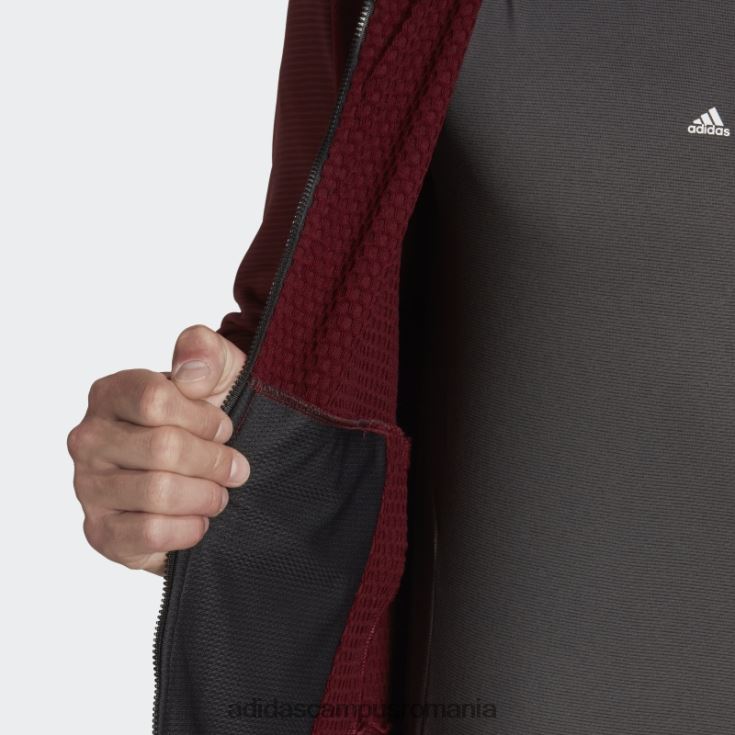 adidas campus romania geacă de drumeție fleece cu glugă terrex tech fleece roșie bărbați roșu J266N221427