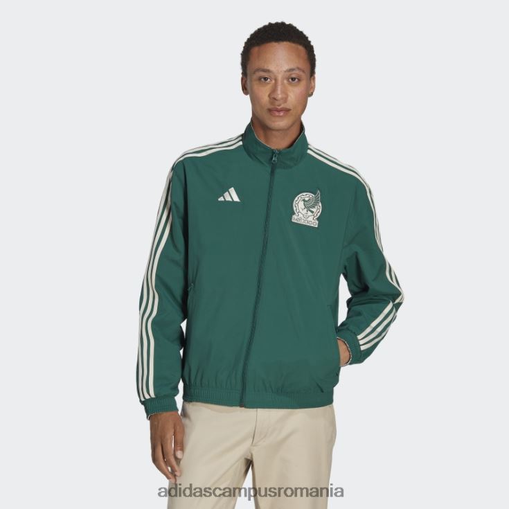 adidas campus romania geacă verde cu imnul mexicului bărbați verde/alb J266N221430