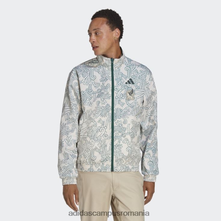 adidas campus romania geacă verde cu imnul mexicului bărbați verde/alb J266N221430