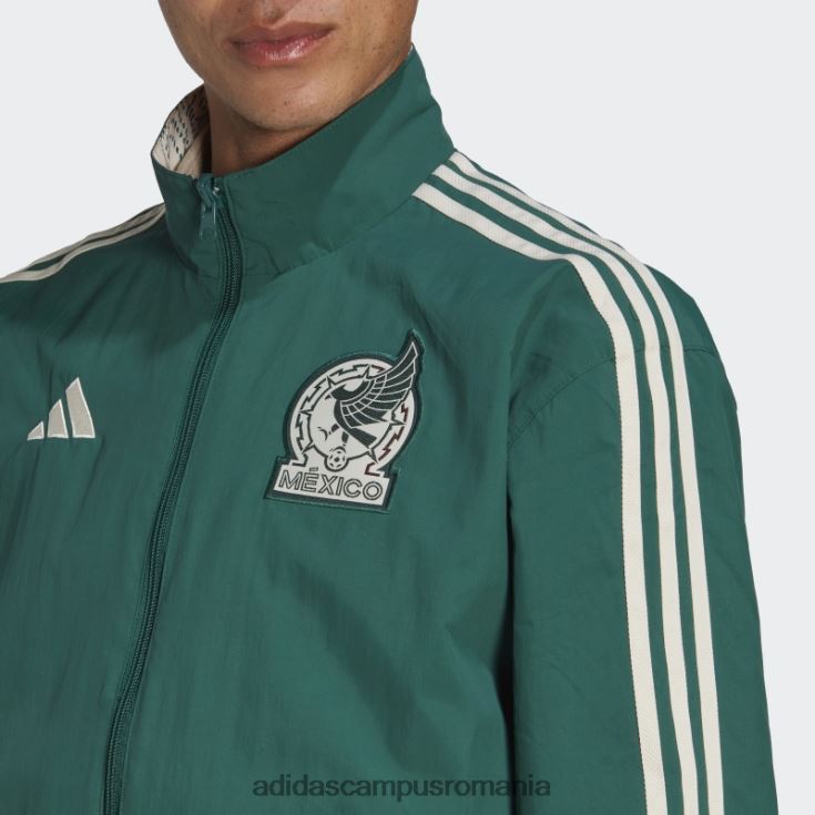 adidas campus romania geacă verde cu imnul mexicului bărbați verde/alb J266N221430
