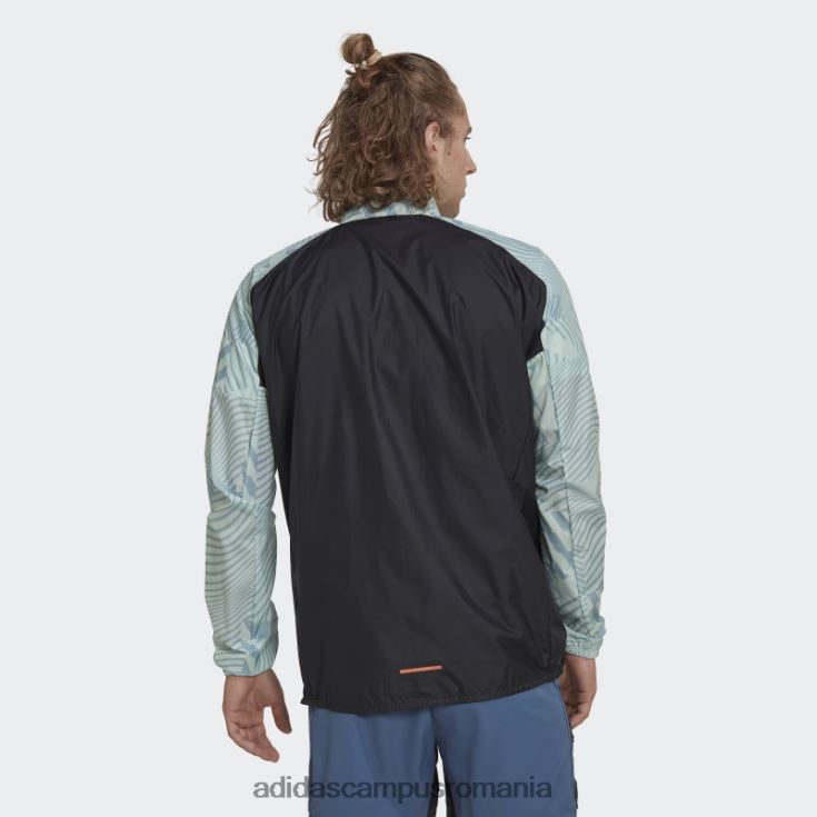 adidas campus romania geaca de vant cu imprimeu trail running terrex gri bărbați verde/gri J266N221429