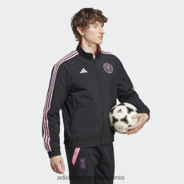 adidas campus romania geaca neagra inter miami cf anthem bărbați negru/roz adevărat J266N221407