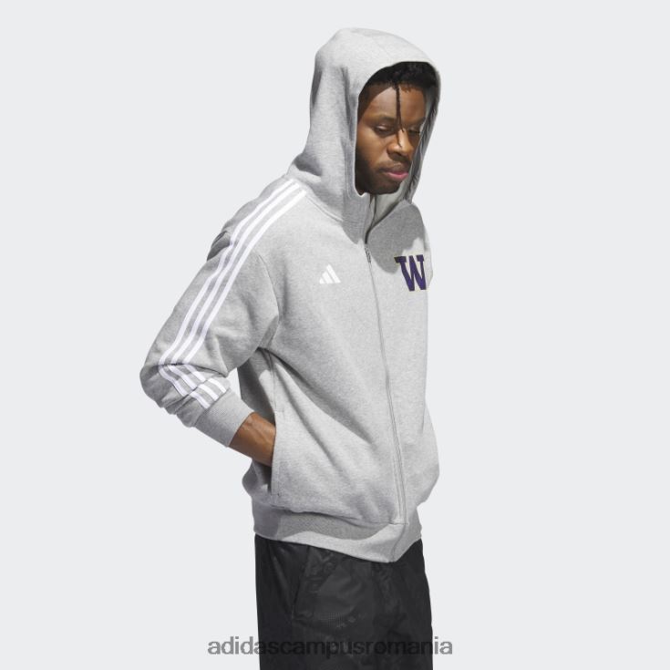 adidas campus romania hanorac adidas cu fermoar complet huskies gri bărbați gri/alb/ncaa-wtn-6vw J266N221411