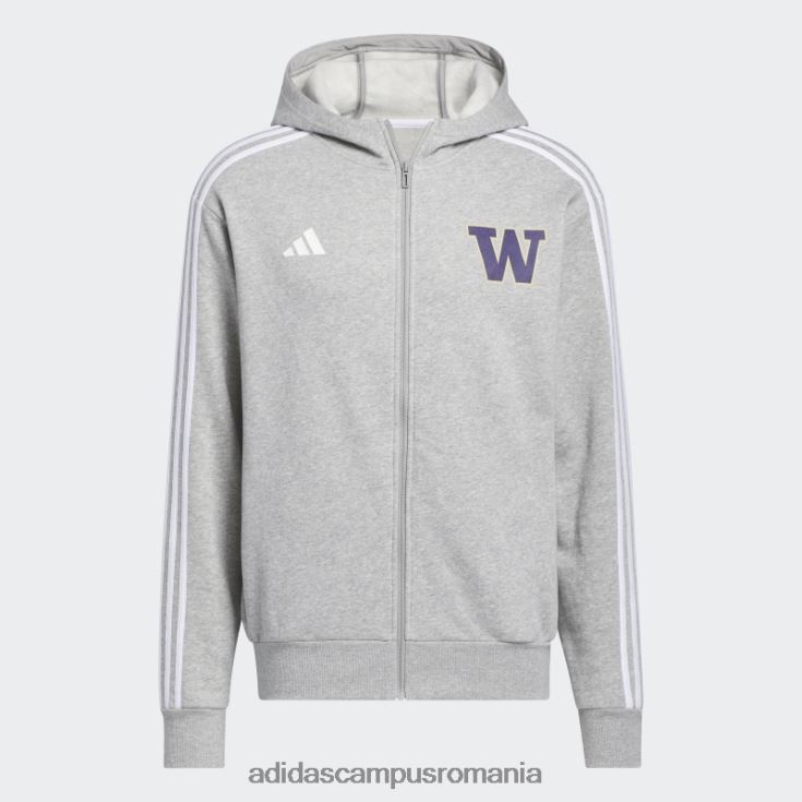 adidas campus romania hanorac adidas cu fermoar complet huskies gri bărbați gri/alb/ncaa-wtn-6vw J266N221411