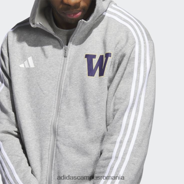 adidas campus romania hanorac adidas cu fermoar complet huskies gri bărbați gri/alb/ncaa-wtn-6vw J266N221411