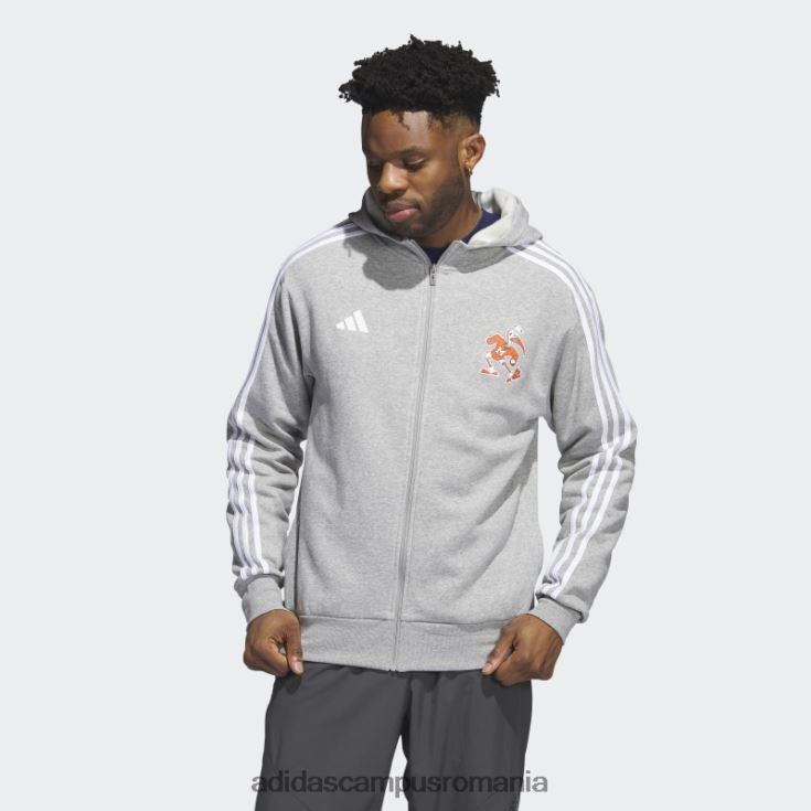 adidas campus romania hanorac cu fermoar complet hurricanes gri adidas bărbați gri/alb/ncaa-mia-702-1 J266N221420