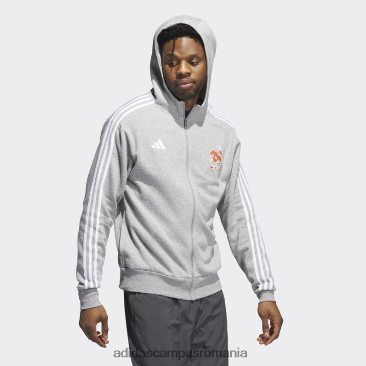 adidas campus romania hanorac cu fermoar complet hurricanes gri adidas bărbați gri/alb/ncaa-mia-702-1 J266N221420