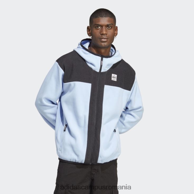 adidas campus romania hanorac din lână polar cu fermoar complet blue dawn adventure fc bărbați zori albastre J266N221394