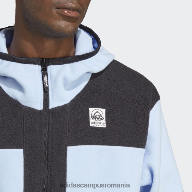 adidas campus romania hanorac din lână polar cu fermoar complet blue dawn adventure fc bărbați zori albastre J266N221394