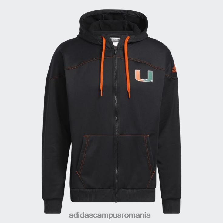 adidas campus romania hanorac negru cu fermoar stadion adidas bărbați negru/portocaliu/ncaa-mia J266N221408