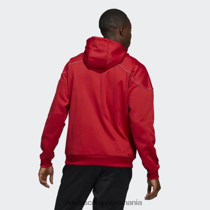 adidas campus romania hanorac roșu cu fermoar complet cornhuskers stadium bărbați roșu/alb/nebraska J266N221422