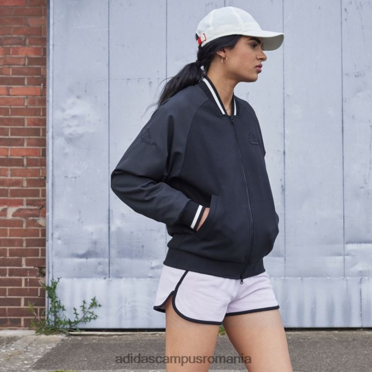 adidas campus romania jachetă bomber cu imprimeu negru (neutru de gen) bărbați negru J266N221425