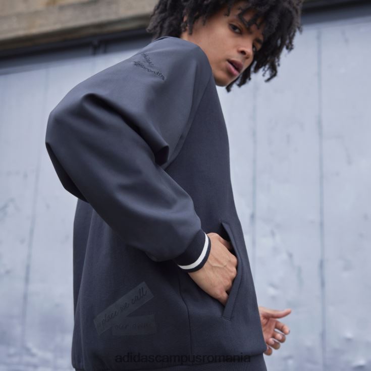 adidas campus romania jachetă bomber cu imprimeu negru (neutru de gen) bărbați negru J266N221425