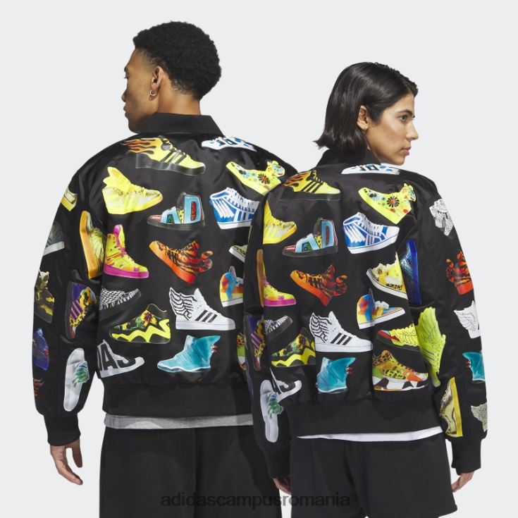 adidas campus romania jachetă bomber neagră Jeremy Scott archive bărbați negru J266N221400
