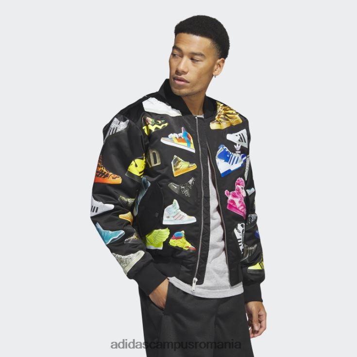 adidas campus romania jachetă bomber neagră Jeremy Scott archive bărbați negru J266N221400