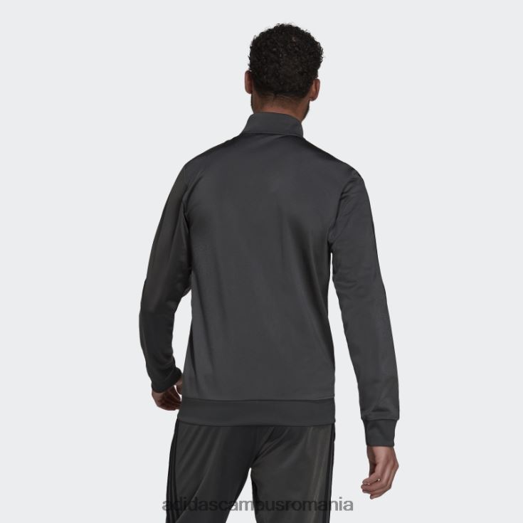 adidas campus romania jachetă de sport cu 3 dungi gri bărbați gri/negru J266N220150