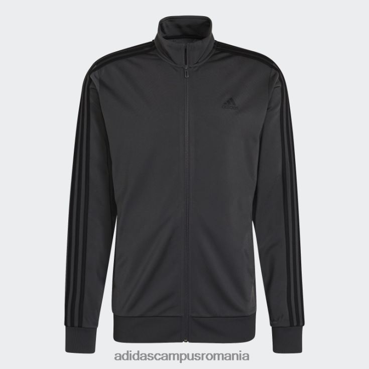 adidas campus romania jachetă de sport cu 3 dungi gri bărbați gri/negru J266N220150