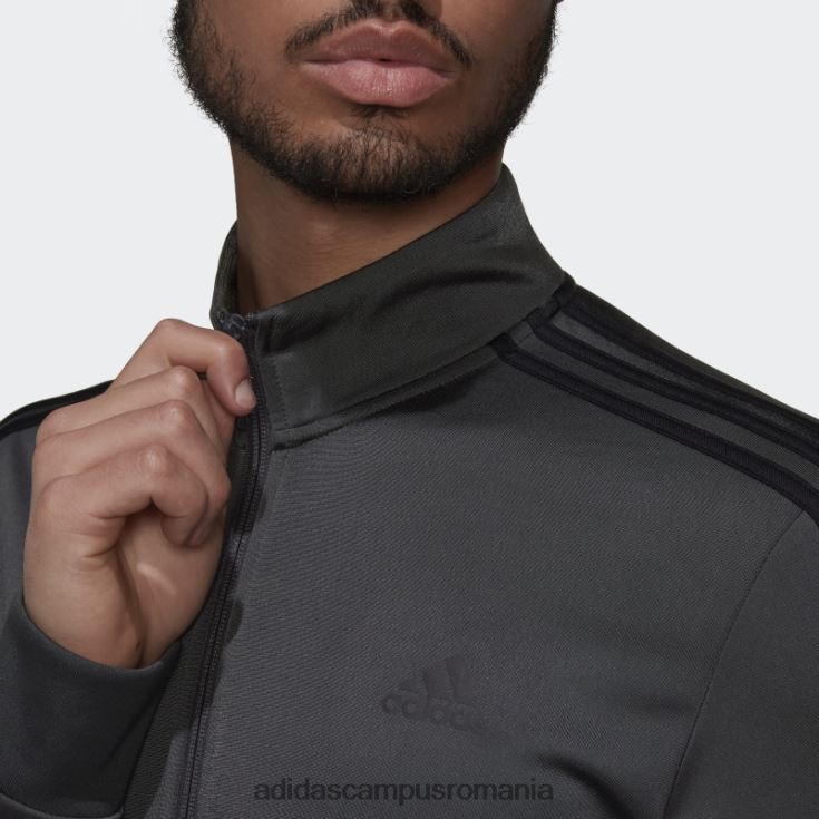 adidas campus romania jachetă de sport cu 3 dungi gri bărbați gri/negru J266N220150
