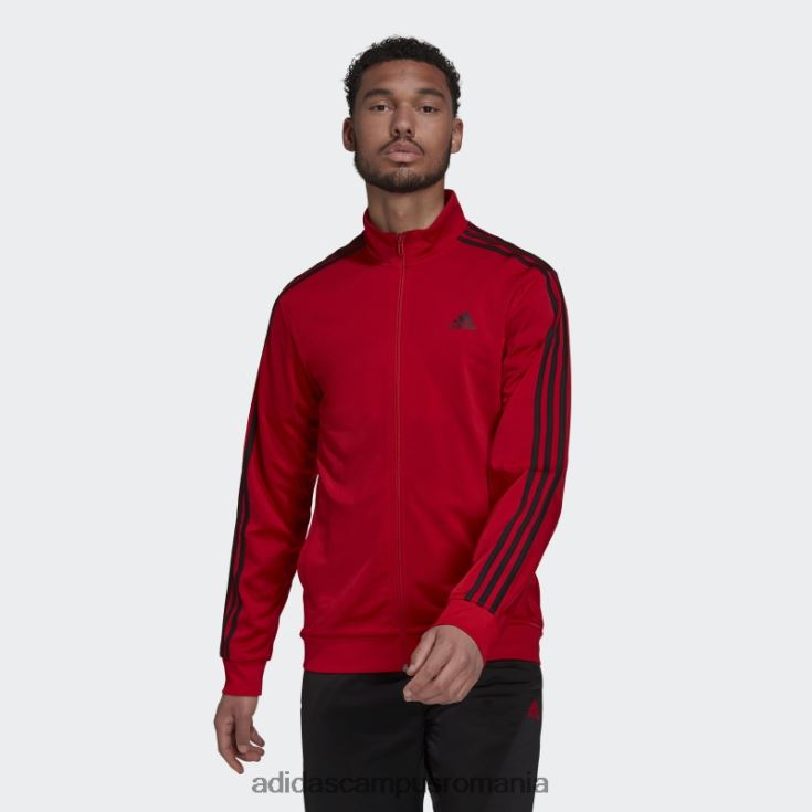 adidas campus romania jachetă de sport cu 3 dungi stacojiu bărbați stacojiu/negru J266N220846