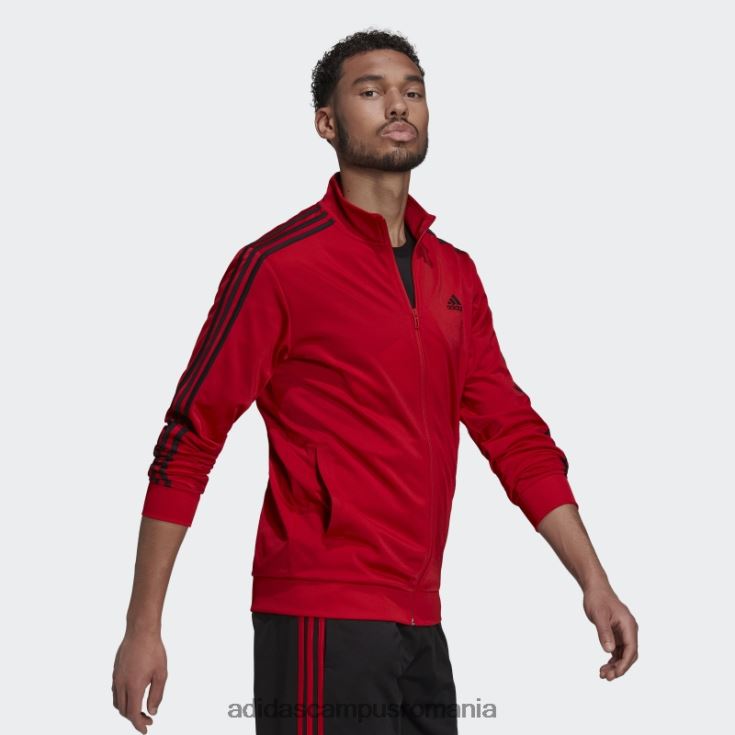 adidas campus romania jachetă de sport cu 3 dungi stacojiu bărbați stacojiu/negru J266N220846