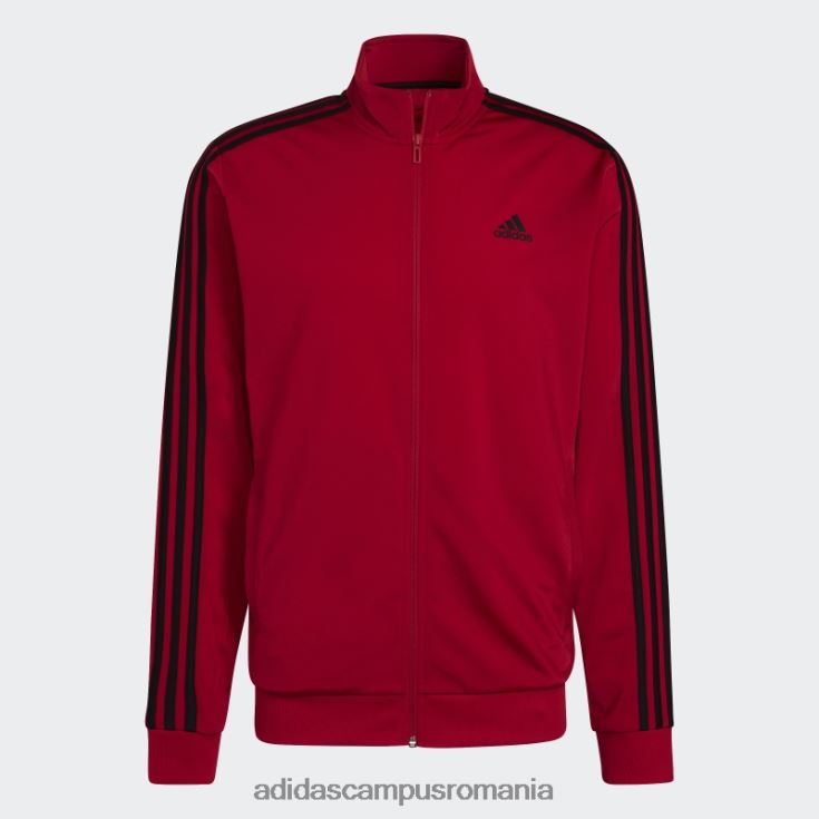 adidas campus romania jachetă de sport cu 3 dungi stacojiu bărbați stacojiu/negru J266N220846