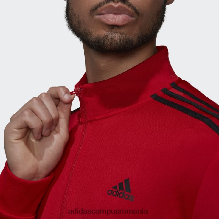 adidas campus romania jachetă de sport cu 3 dungi stacojiu bărbați stacojiu/negru J266N220846