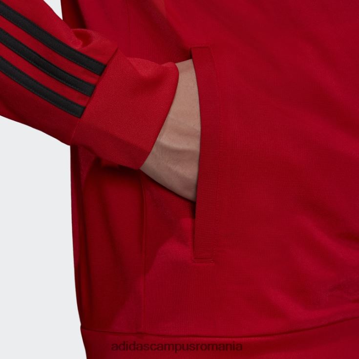 adidas campus romania jachetă de sport cu 3 dungi stacojiu bărbați stacojiu/negru J266N220846
