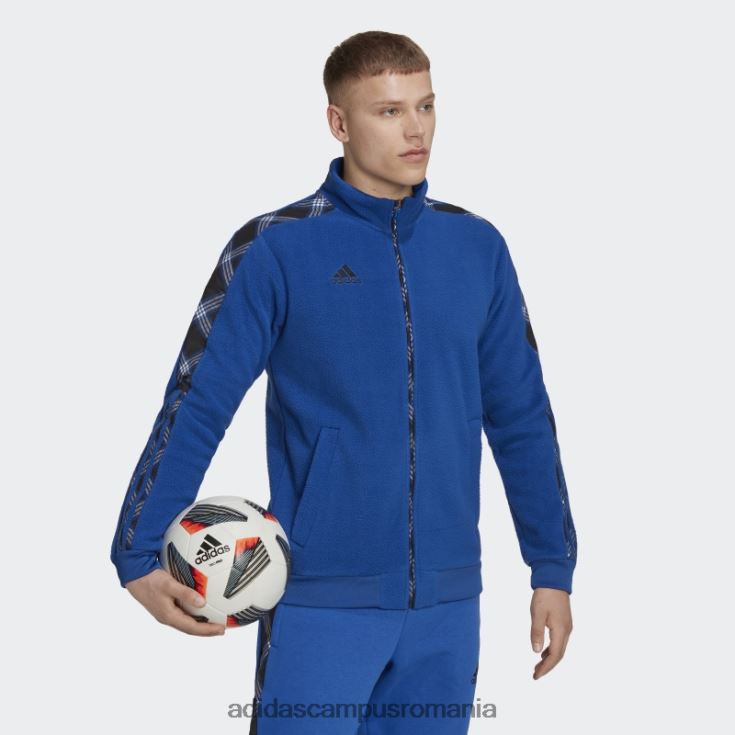 adidas campus romania jachetă de sport de iarnă tiro albastru regal bărbați albastru regal/negru J266N220363