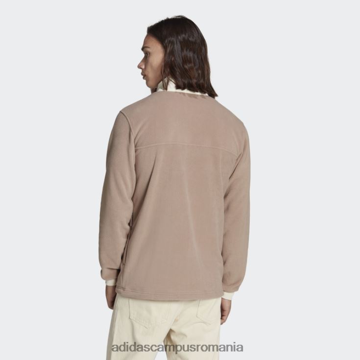adidas campus romania jachetă din lână polar maro cretos Wander hour cu un sfert bărbați maro cretos J266N221419
