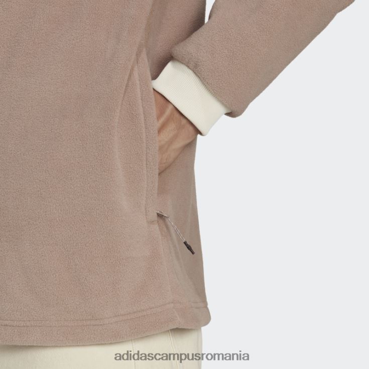 adidas campus romania jachetă din lână polar maro cretos Wander hour cu un sfert bărbați maro cretos J266N221419