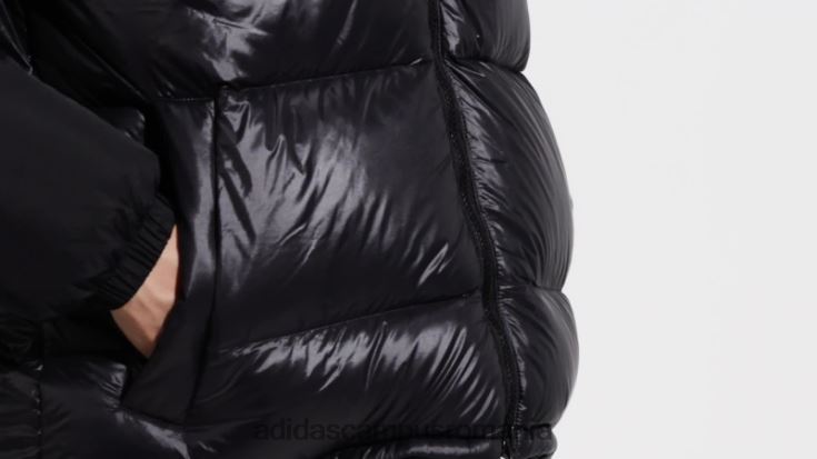 adidas campus romania jachetă puf regen cu glugă neagră bărbați negru J266N221350