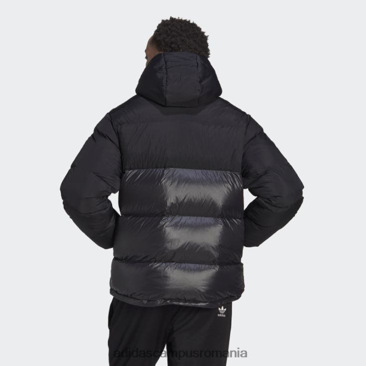adidas campus romania jachetă puf regen cu glugă neagră bărbați negru J266N221350