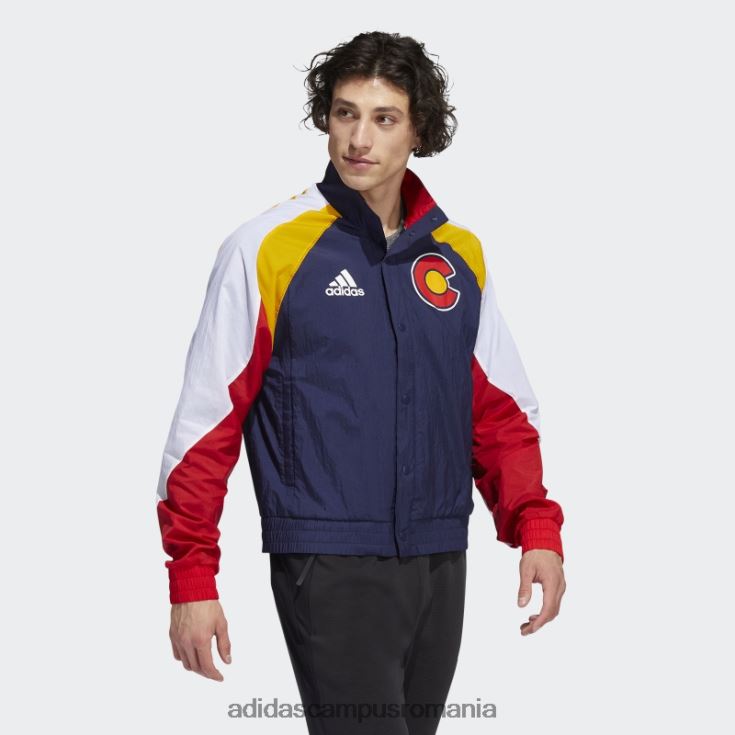 adidas campus romania jachetă retro avalanșă cu adevărat bleumarin bărbați adevărat bleumarin/alb/multi J266N220543