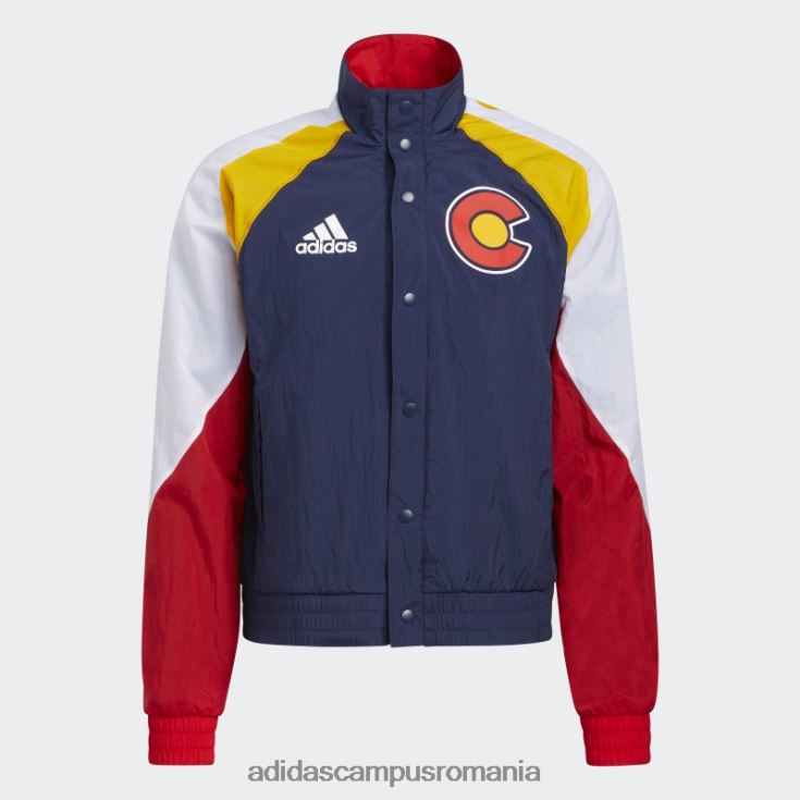 adidas campus romania jachetă retro avalanșă cu adevărat bleumarin bărbați adevărat bleumarin/alb/multi J266N220543