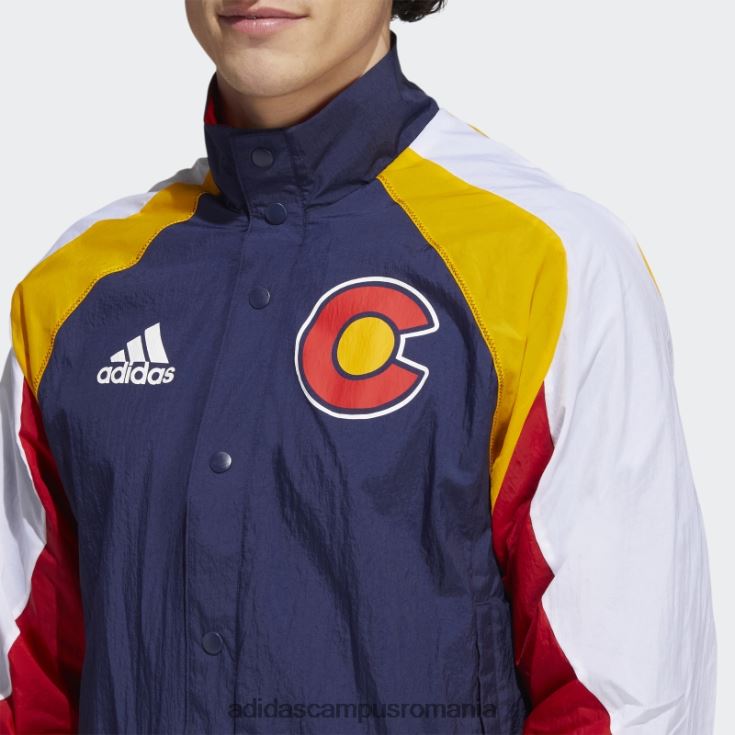 adidas campus romania jachetă retro avalanșă cu adevărat bleumarin bărbați adevărat bleumarin/alb/multi J266N220543