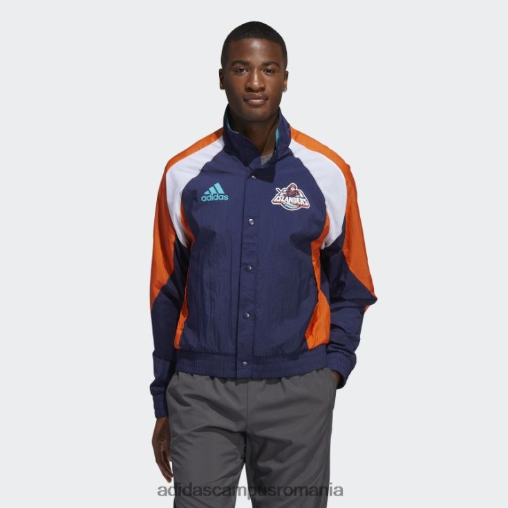 adidas campus romania jachetă retro reversă a insulelor bleumarin adidas bărbați navy/insular teal/nhl-nyi-510 J266N220409