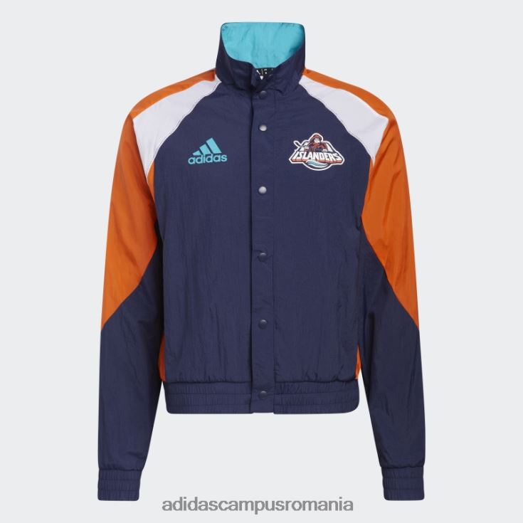 adidas campus romania jachetă retro reversă a insulelor bleumarin adidas bărbați navy/insular teal/nhl-nyi-510 J266N220409