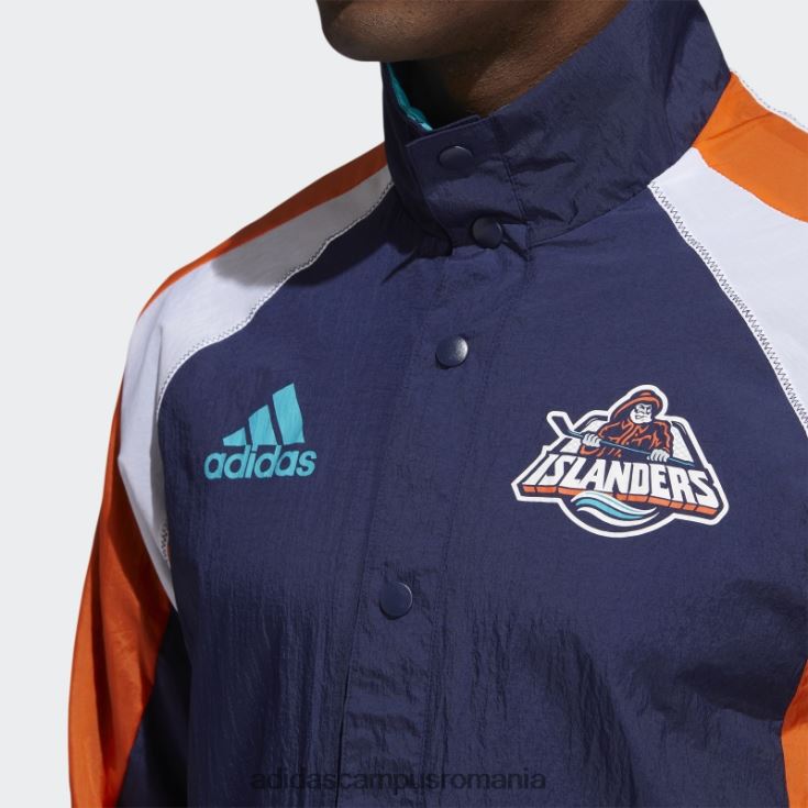 adidas campus romania jachetă retro reversă a insulelor bleumarin adidas bărbați navy/insular teal/nhl-nyi-510 J266N220409