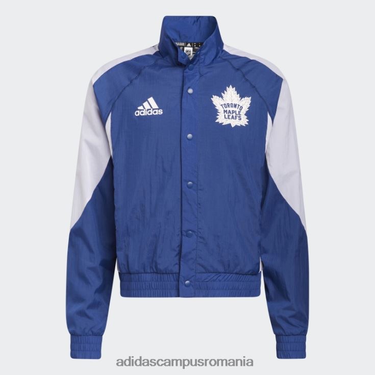 adidas campus romania jachetă retro revers albastră frunze de arțar bărbați albastru/alb/nhl-tml-522 J266N220344