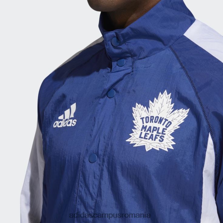 adidas campus romania jachetă retro revers albastră frunze de arțar bărbați albastru/alb/nhl-tml-522 J266N220344