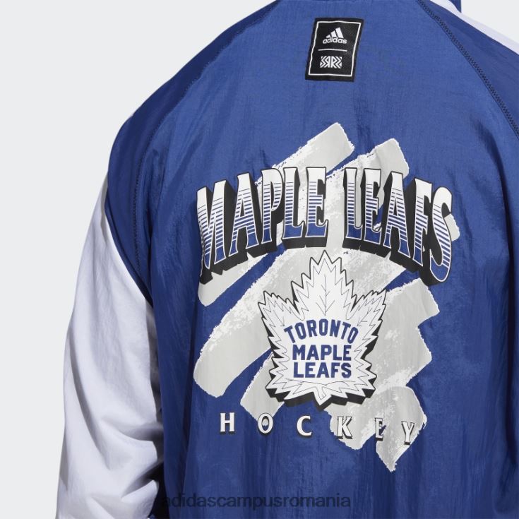 adidas campus romania jachetă retro revers albastră frunze de arțar bărbați albastru/alb/nhl-tml-522 J266N220344