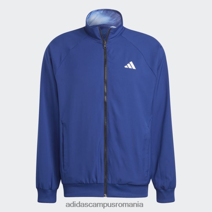 adidas campus romania jachetă reversibilă țesătură stretch victory blue melbourne tenis bărbați victorie albastru/multicolor/alb J266N221395