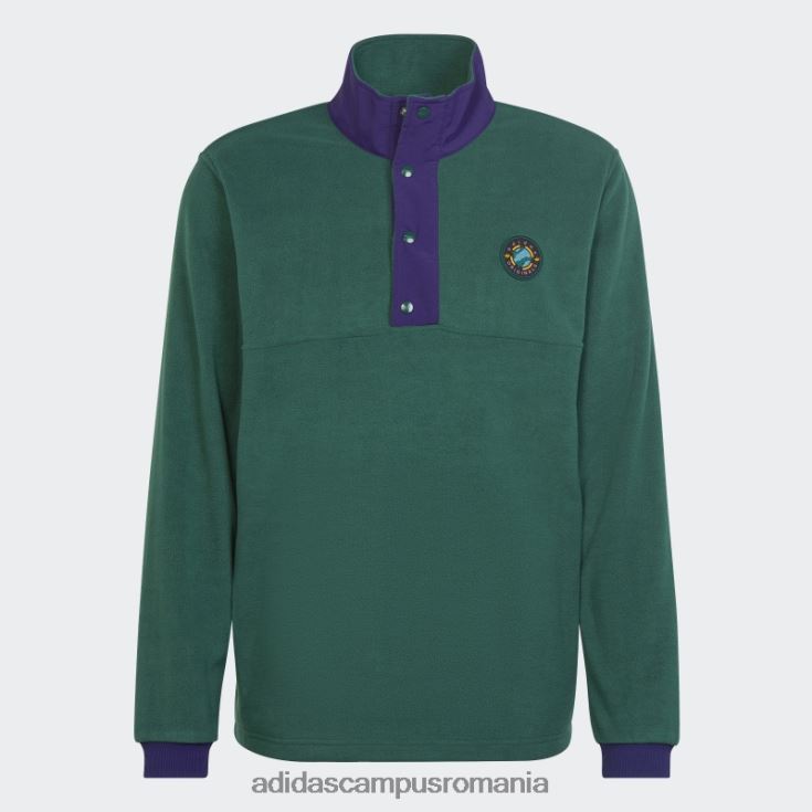 adidas campus romania jachetă verde Wander hour cu un sfert de fleece polar adidas bărbați verde J266N221423