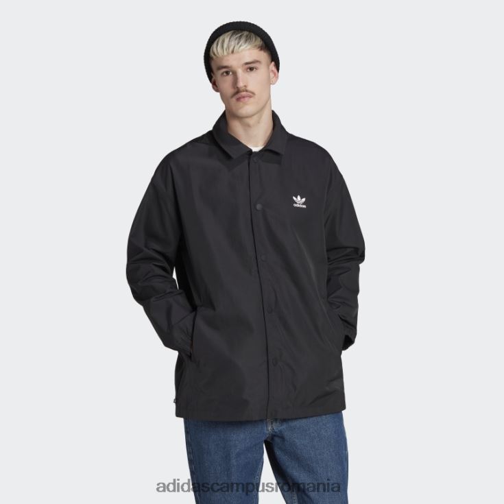 adidas campus romania jacheta antrenor trefoil classics adicolor neagra bărbați negru J266N221397